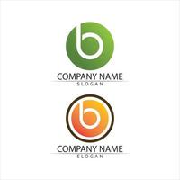 B Letter vector illustration font logo design
