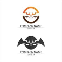 Falcon Logo Template vector wings bird falcon and eagle set