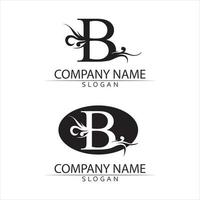 B Letter vector illustration font logo and business