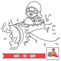 Dot To Dot Game Illustration For Children Education vector