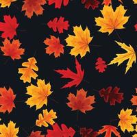 Autumn seamless pattern background with falling leaves.  Vector Illustration EPS10
