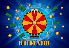 Wheel of Fortune, Lucky Icon with Place for Text. Vector Illustration