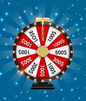 Wheel of Fortune, Lucky Icon with Place for Text. Vector Illustration