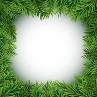 Realistic Fir Branches. Merry Christmas and New Year Winter Natural Background. Vector Illustration
