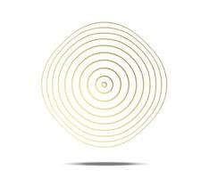 Concentric circle element. Gold luxurious color ring. Abstract  vector illustration for sound wave, golden graphic, Modern decoration for websites, posters, banners, template EPS10 vector