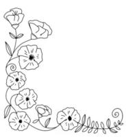 Floral Corner Border Decor vector