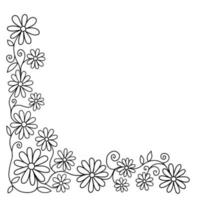 Doodle Daisy Border vector