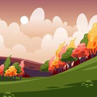 Mountain Autumn Landscape vector