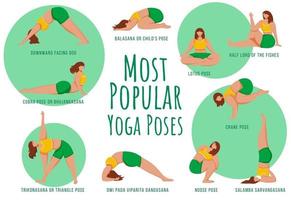 Popular Yoga Poses Green Vector Infographic Template Body Positive Females Poster Booklet Page Concept Design With Flat Illustrations Advertising Flyer Leaflet Banner With Workflow Layout Idea 2823517 Vector Art At Vecteezy