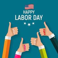 Labor Day in USA Poster Background. Vector Illustration