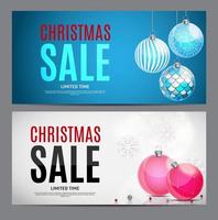 Christmas and New Year Sale Gift Voucher, Discount Coupon Template Vector Illustration