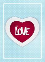Valentine's Day Heart Symbol. Love and Feelings Background Design. Vector illustration