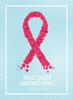 Breast Cancer Awareness Month Pink Ribbon Background Vector Illustration