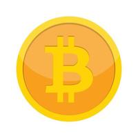 Flat modern design concept of bitcoin cryptocurrency technology, mining, e-wallet vector