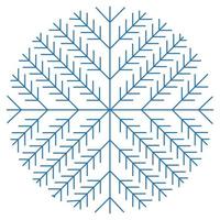 Christmas snowflakes on white background. Vector Illustration.