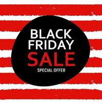 Black Friday Sale Banner Template. Vector Illustration