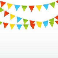 Party Background with Flags Vector Illustration