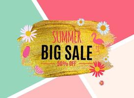 Summer Sale Abstract Banner Background Vector Illustration