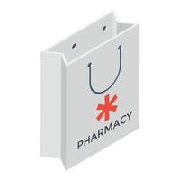 bolsa de compras médica vector