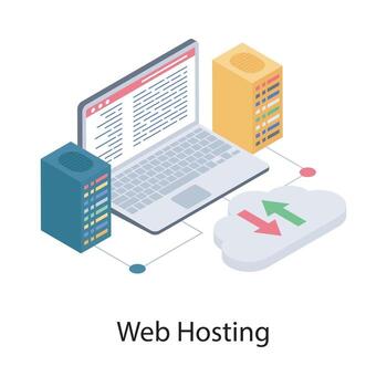 conceptos de alojamiento web vector
