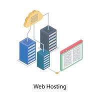 Web Hosting Concepts vector