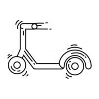 Playground kids scooter,playing,children,kindergarten. hand drawn icon set, outline black, doodle icon, vector icon