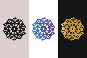 Mandala Decorative And Ornamental Black in white  and Golden Abstract Colorful design Collection vector