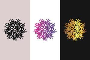 Mandala Decorative And Ornamental Black in white  and Golden Abstract Colorful design Collection vector