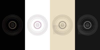Mandala Decorative And Ornamental Black in white  and Golden Abstract Colorful design Collection vector