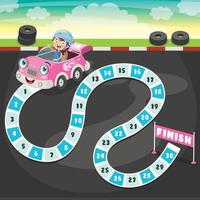 Numbers Boardgame Illustration For Children Education vector