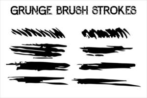 Set of vector brush strokes. Dirty ink texture splatters. Grunge rectangle text boxes