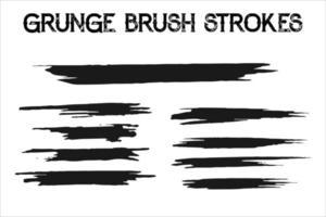 Set of vector brush strokes