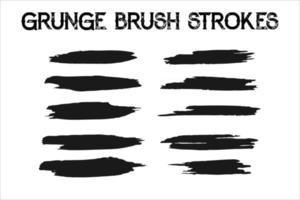 Brush strokes text boxes. Vector paintbrush set. Grunge design elements. Dirty texture banners. Ink splatters. Painted objects.