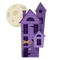 casa embrujada de halloween vector
