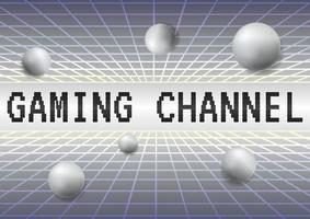 Gaming channel on art background vector