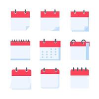 icono de calendario. un calendario rojo para recordatorios de citas y festivales importantes del año. vector