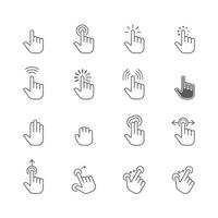 Set of Hand Pointer vector