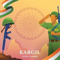 kargil vijay diwas fondo vector