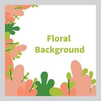 floral background. social media post background. vector