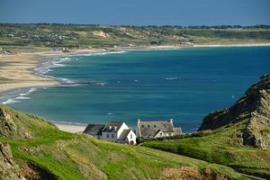 St Ouen's Bay Jersey UK picturesque coastal in Spring photo
