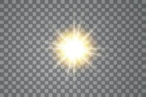 vector de concepto creativo conjunto de estrellas de efecto de luz resplandor estalla con destellos