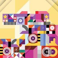 Modern Colorful Abstract Shapes Concept vector