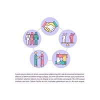 Increasing tolerance concept line icons with text. PPT page vector template with copy space. Brochure, magazine, newsletter design element. Social rights linear illustrations on white