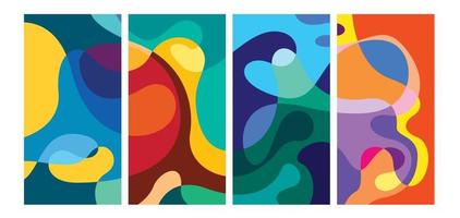 Vector colorful geometric liquid abstract background pattern for social media template