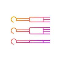 Needles gradient linear vector icon. Special needles to inject ink into human skin. Professional tools for tattoos. Thin line color symbols. Modern style pictogram. Vector isolated outline drawing