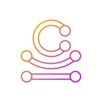 Piercing jewelry gradient linear vector icon. Type of jewellery specially designed to be wore on human body. Thin line color symbols. Modern style pictogram. Vector isolated outline drawing