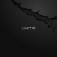 Cracked hole in the wall banner with space for text vector