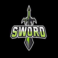 Sword lord king warior mascot sport gaming esport logo template for streamer squad team club vector