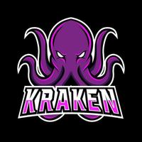 Kraken octopus squid mascot sport gaming esport logo template for squad team club vector
