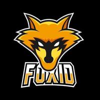 Fox sport or esport gaming mascot logo template, for your team vector